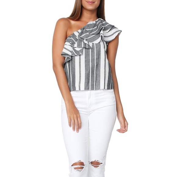 MISA Tops - MISA Los Angeles KLEA ONE SHOULDER TOP